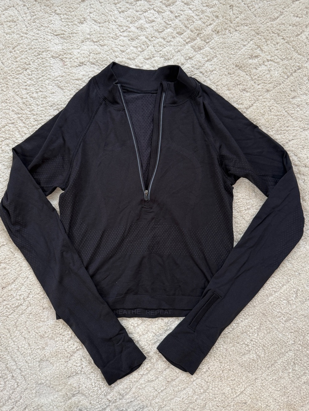 Lululemon Zip Up, Half Zip, Black, Size XS